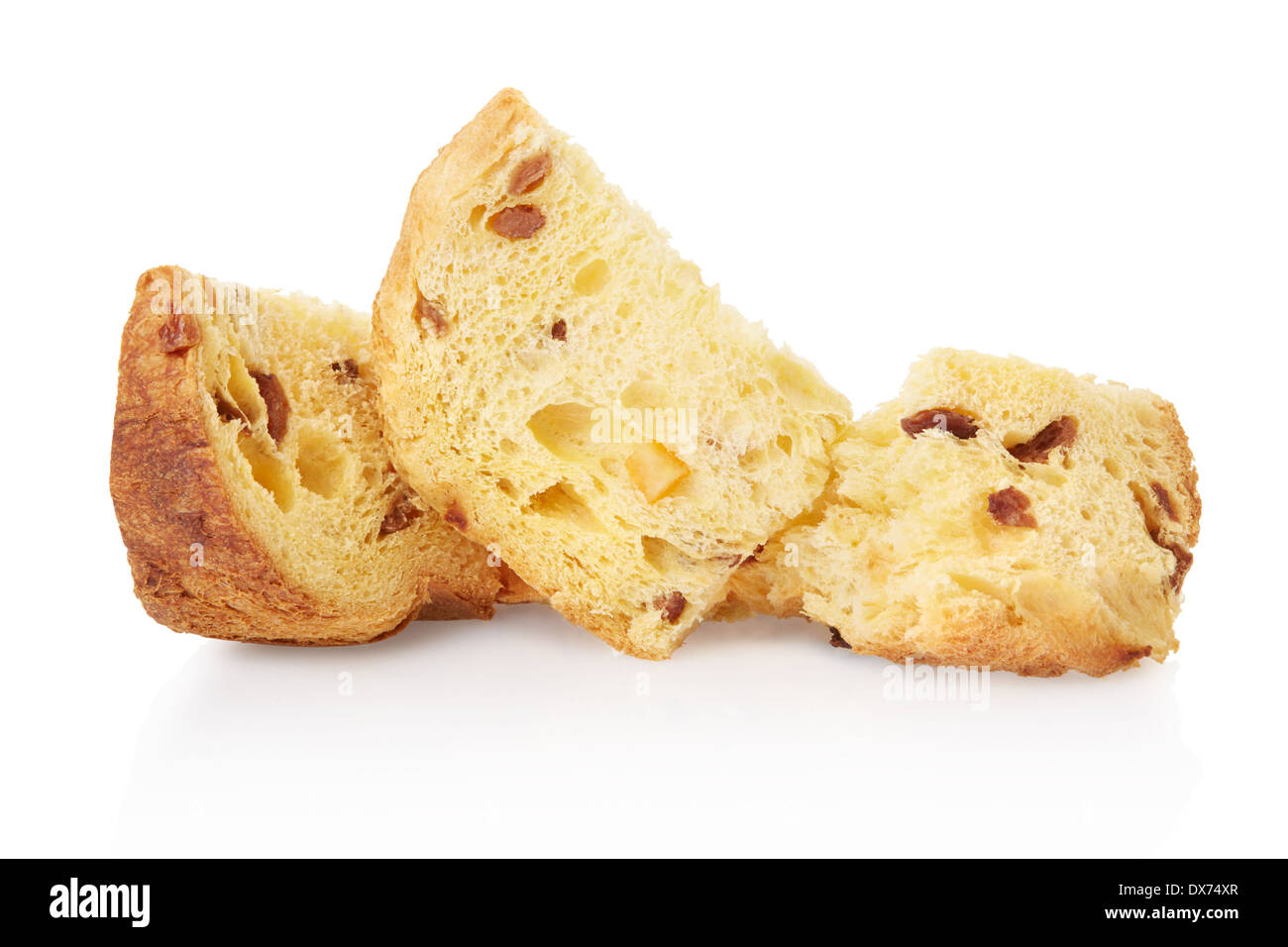 Pièces Panettone, gâteau de Noël Banque D'Images