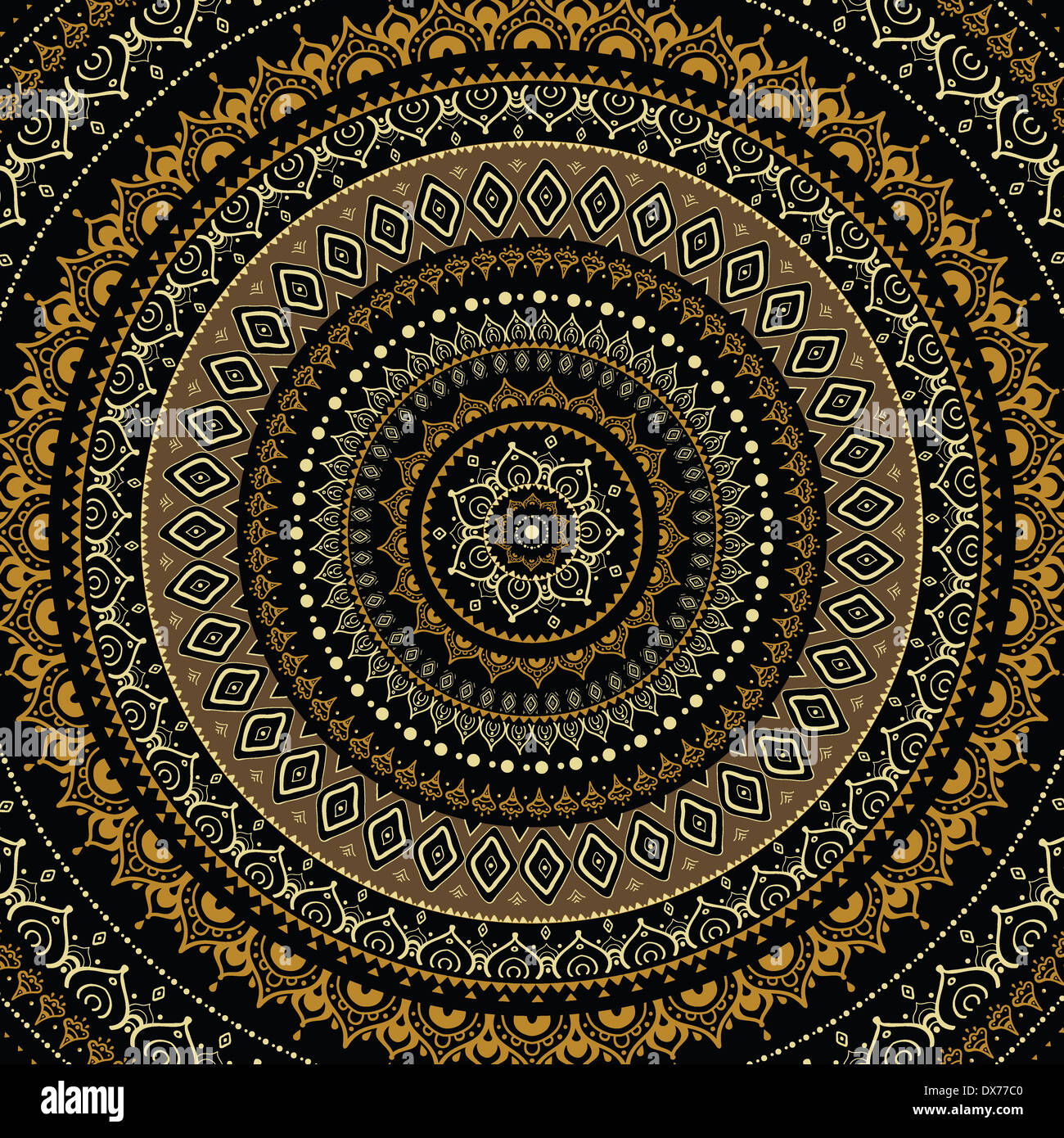 Mandala. Indian motif décoratif. Banque D'Images