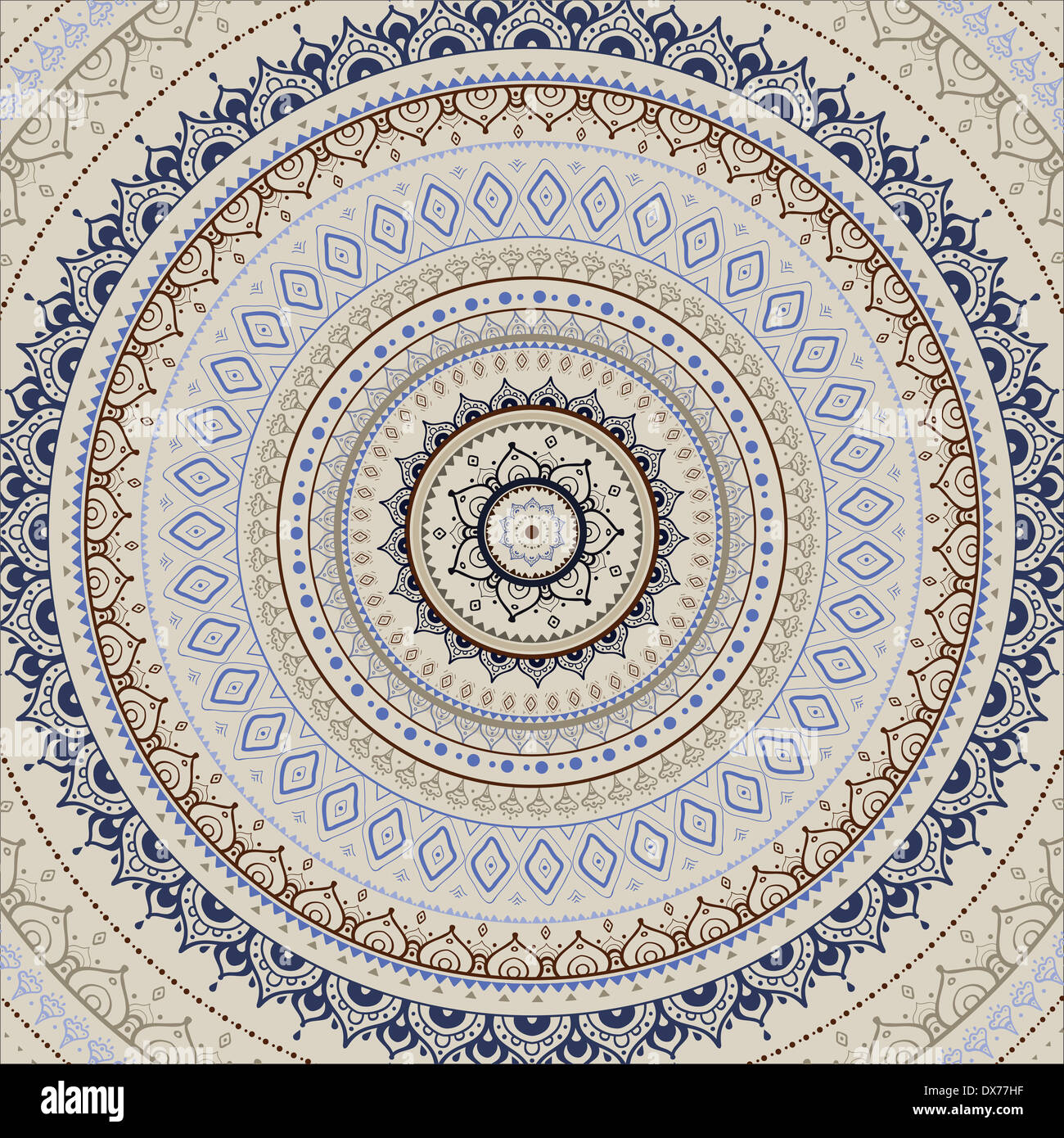 Mandala. Indian motif décoratif. Banque D'Images