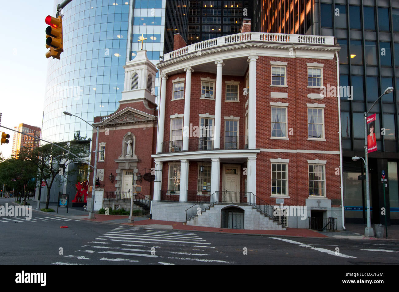 Se trouve sur le lieu de naissance d'Elizabeth Ann Seton, premier citoyen de l'USA à être canonisé, New York Banque D'Images