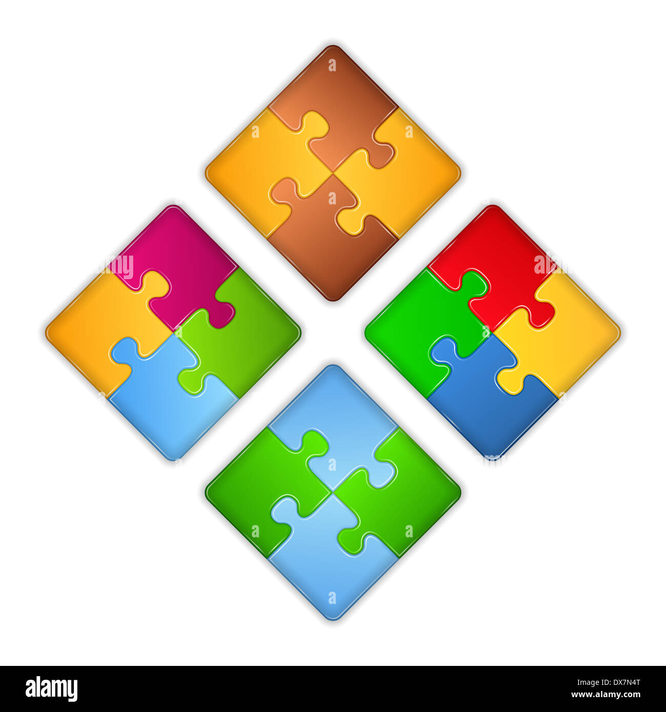Charpente faite de pièces de casse-tête, des éléments de design pour votre logo Banque D'Images