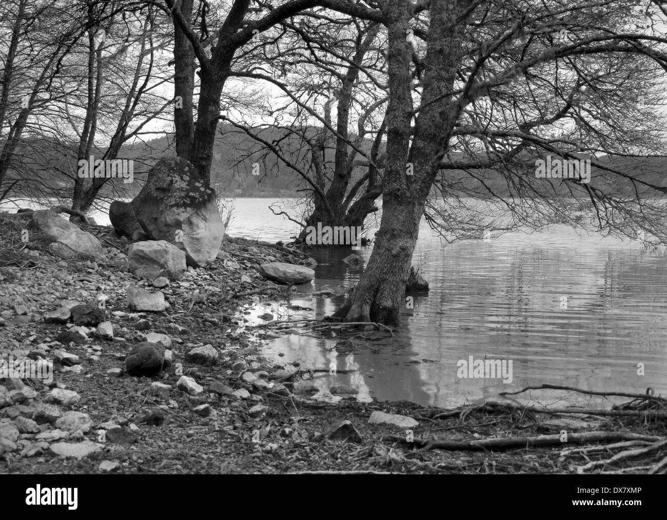 Vue magnifique au bord de l'eau à des Açores au Portugal Banque D'Images