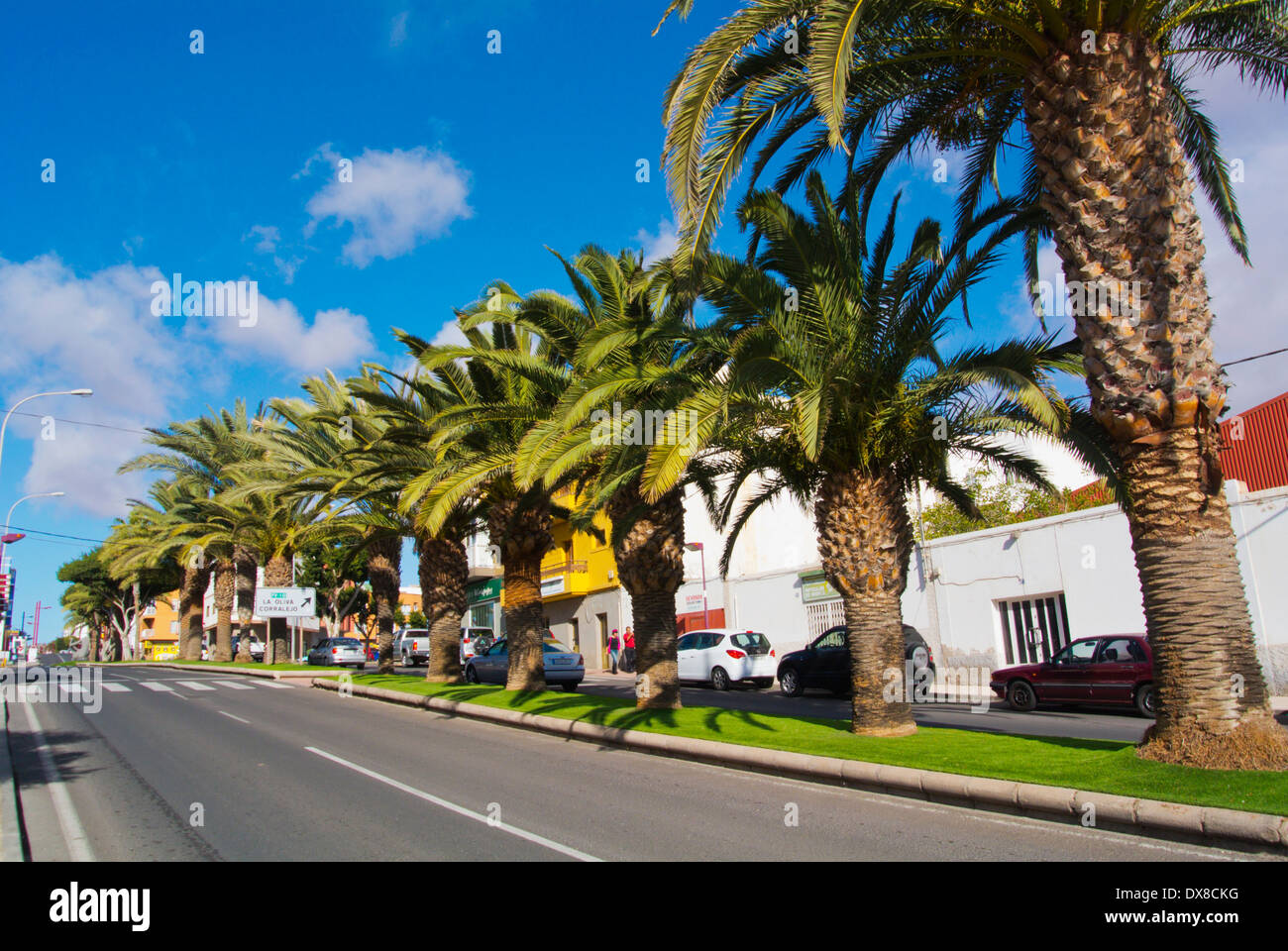 Calle Leon y Castello street, Puerto del Rosario, Fuerteventura, Canary Islands, Spain, Europe Banque D'Images