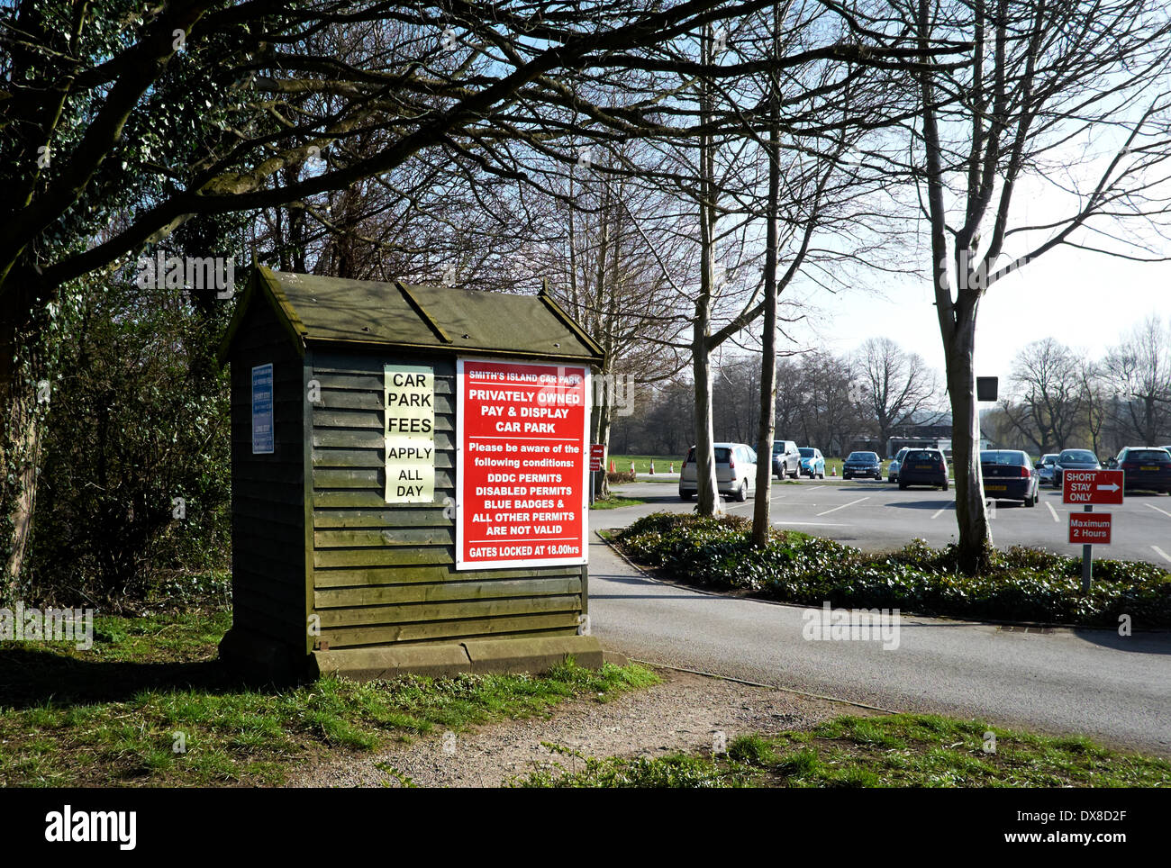 Rémunération et propriété privée parking affichage Bakewell Derbyshire, Angleterre, Royaume-Uni Banque D'Images