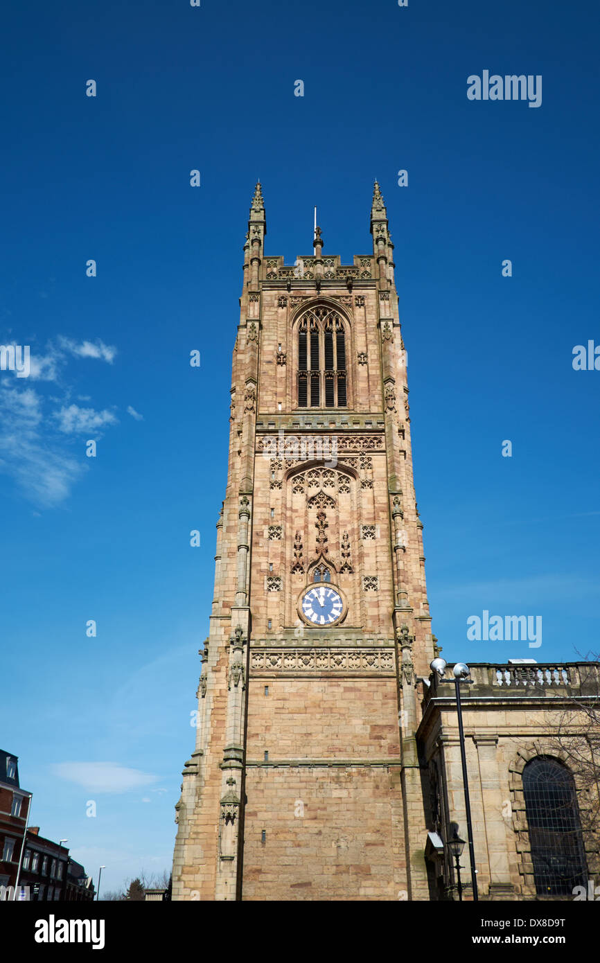 La cathédrale de Derby, Derbyshire, Angleterre, Royaume-Uni Banque D'Images