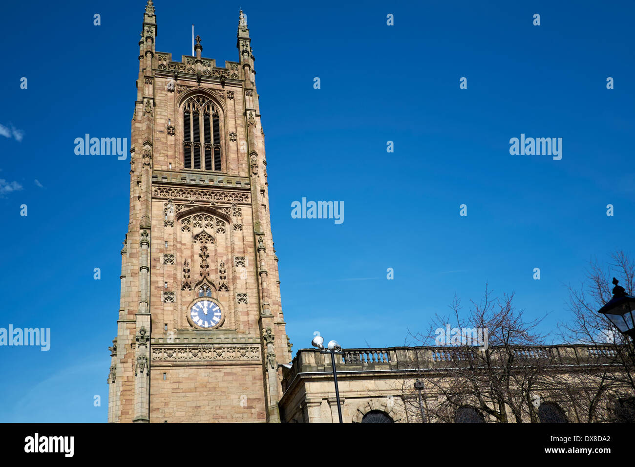 La cathédrale de Derby, Derbyshire, Angleterre, Royaume-Uni Banque D'Images