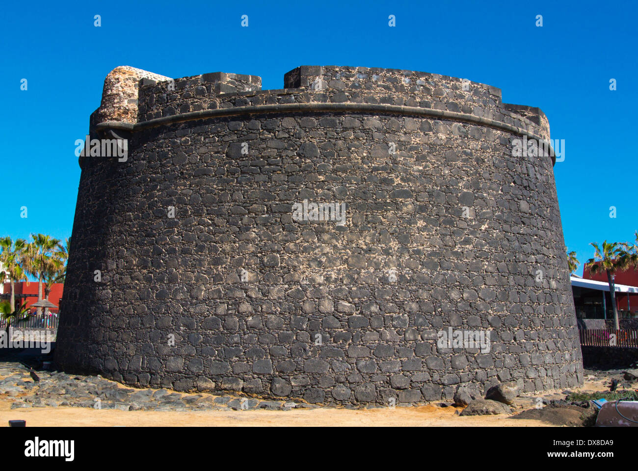 Torre de la San Buenaventura tower, el castilo, le château, Caleta de Fuste, Fuerteventura, Canary Islands, Spain, Europe Banque D'Images