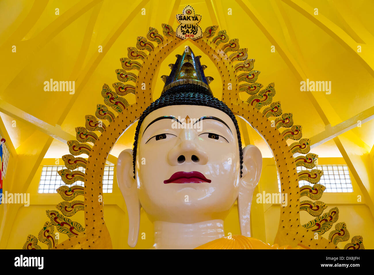 Statue dans le Kuil Bouddha Gaya Temple Sakya Muni à Singapour Banque D'Images