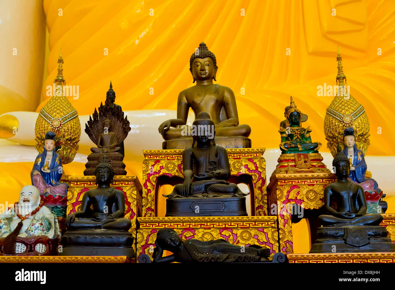 Statue dans le Kuil Bouddha Gaya Temple Sakya Muni à Singapour Banque D'Images