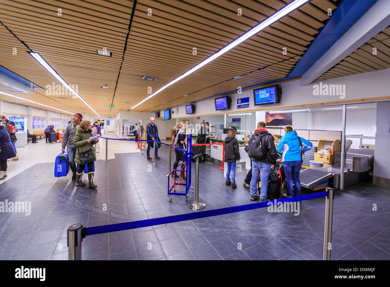 L'aéroport de Kiruna, Suède, Laponie, Jukkasjarvi Banque D'Images