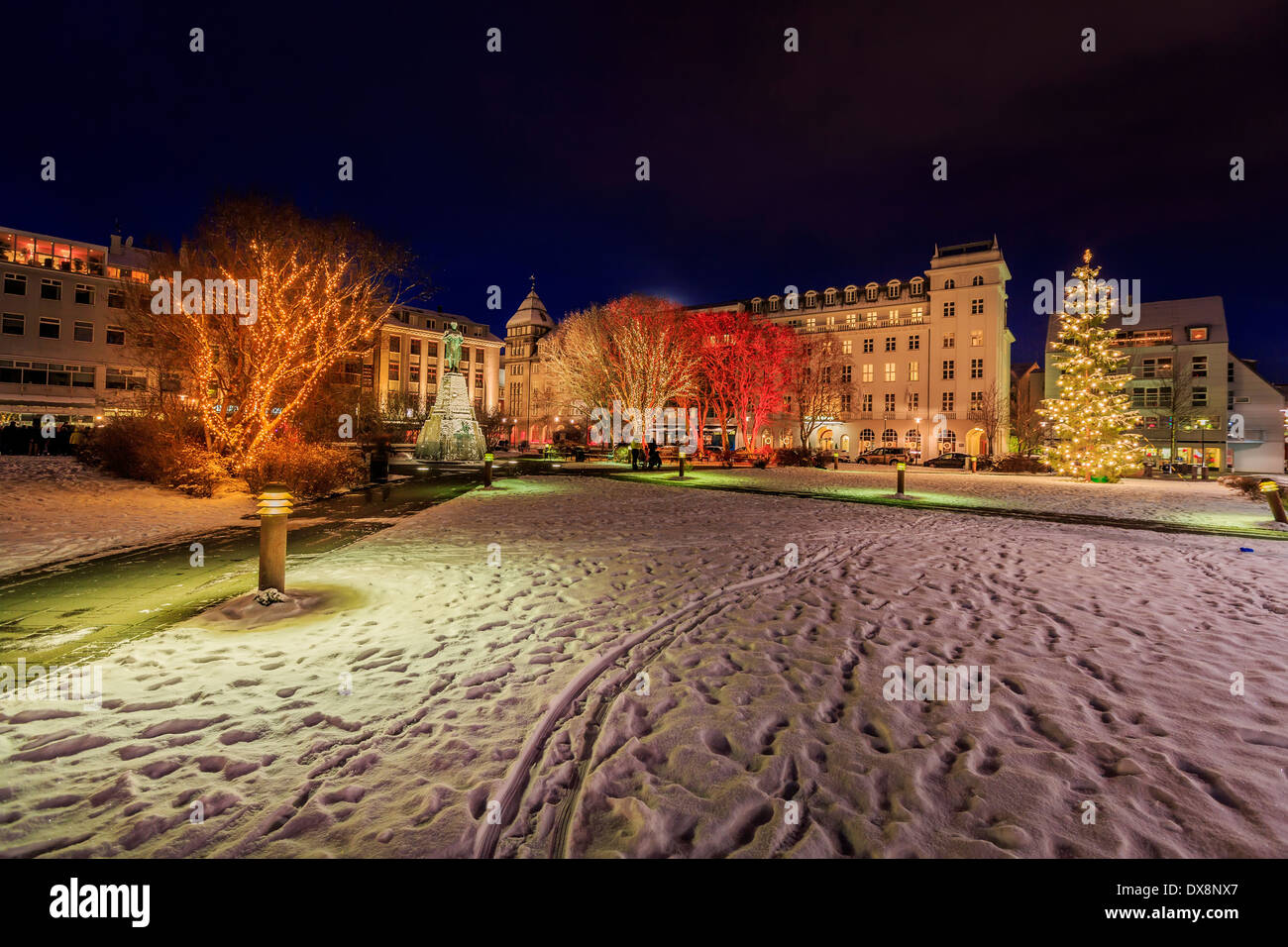 Noël, Reykjavik, Islande Banque D'Images