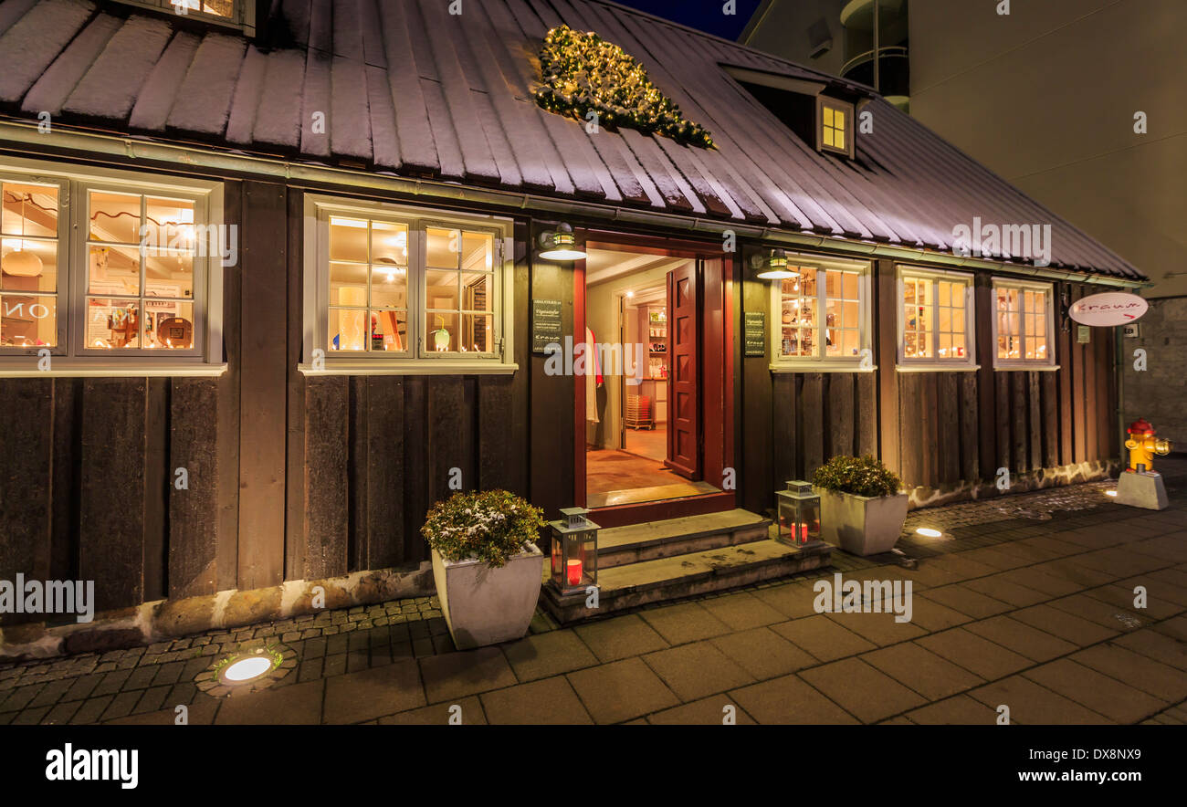 Le temps de Noël, Reykjavik, Islande Banque D'Images