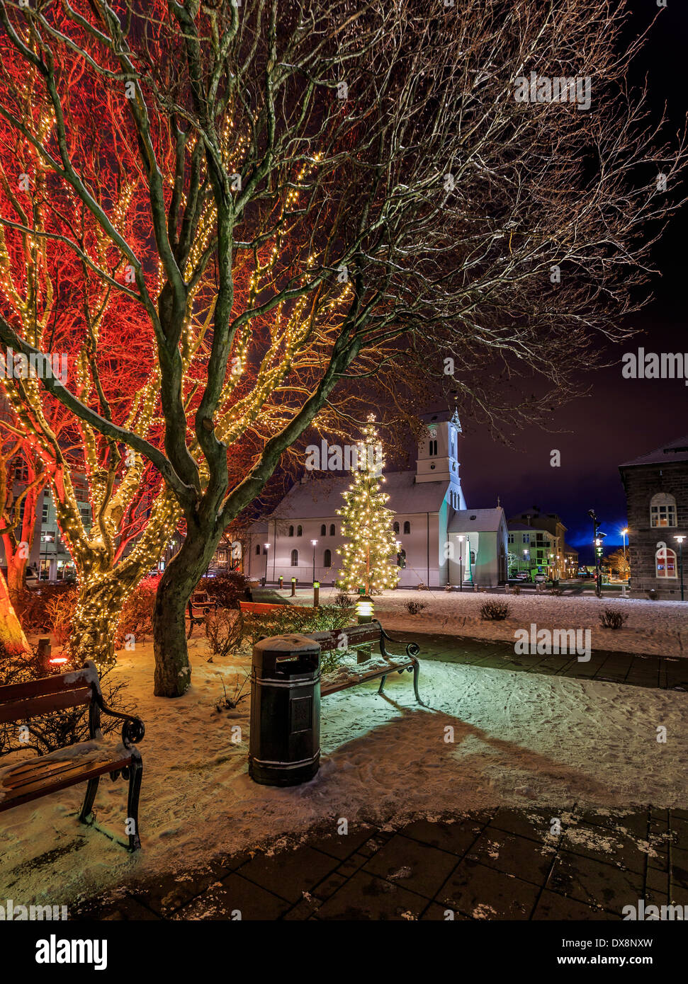 Noël, Reykjavik, Islande Banque D'Images