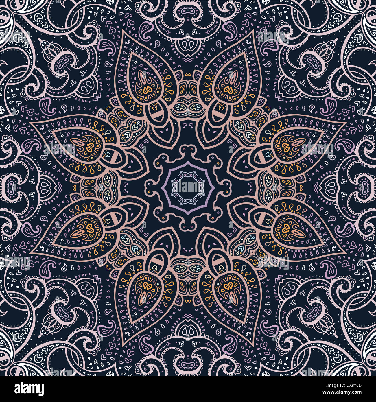 Mandala. Indian motif décoratif. Banque D'Images