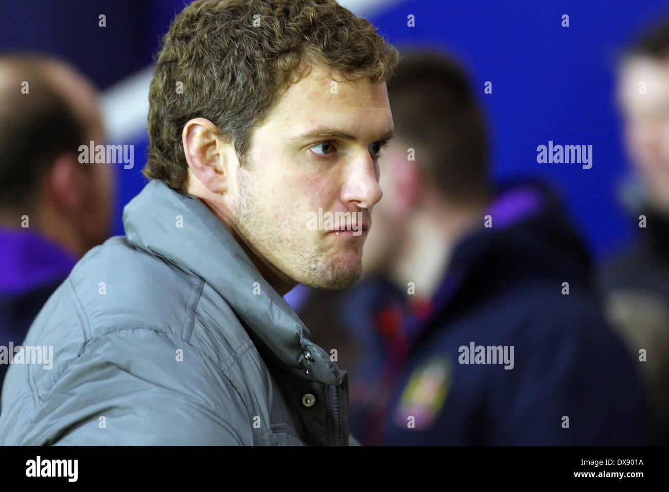 Warrington, Royaume-Uni. Mar 20, 2014. Sean O'Loughlin de Wigan Warriors était un notable sur le terrain des absents pour tonights match entre Warrington Wolves v Wigan Warriors au stade Halliwell Jones. © Plus Sport Action/Alamy Live News Banque D'Images