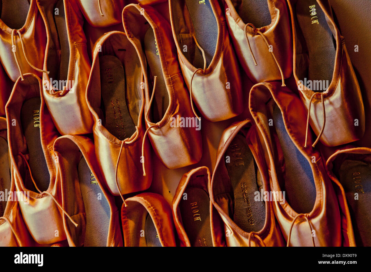 Pink bloc chaussures de ballet Banque D'Images