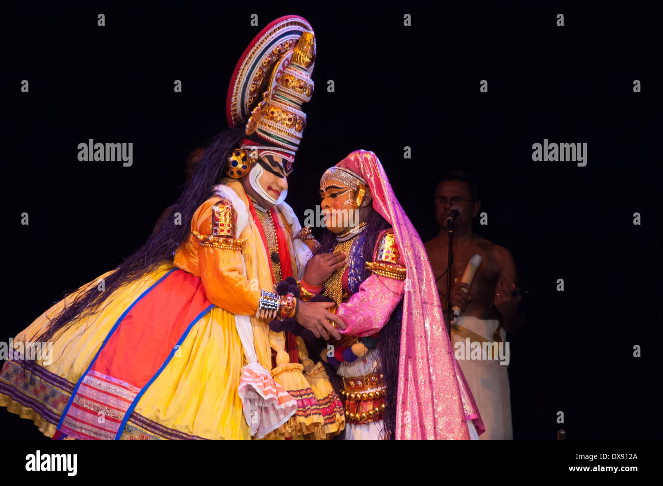 Les danseurs de Kathakali indien du sud Banque D'Images