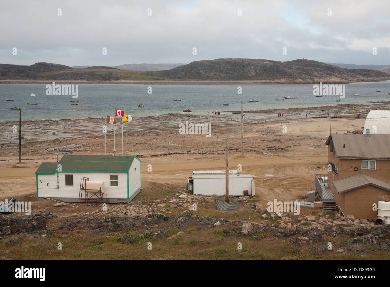 Au Canada, le Nunavut, région de Qikiqtaaluk, Cape Dorset. Capitale de l'art inuit, célèbre pour la fabrication d'impression natif et sculpture en pierre. Banque D'Images