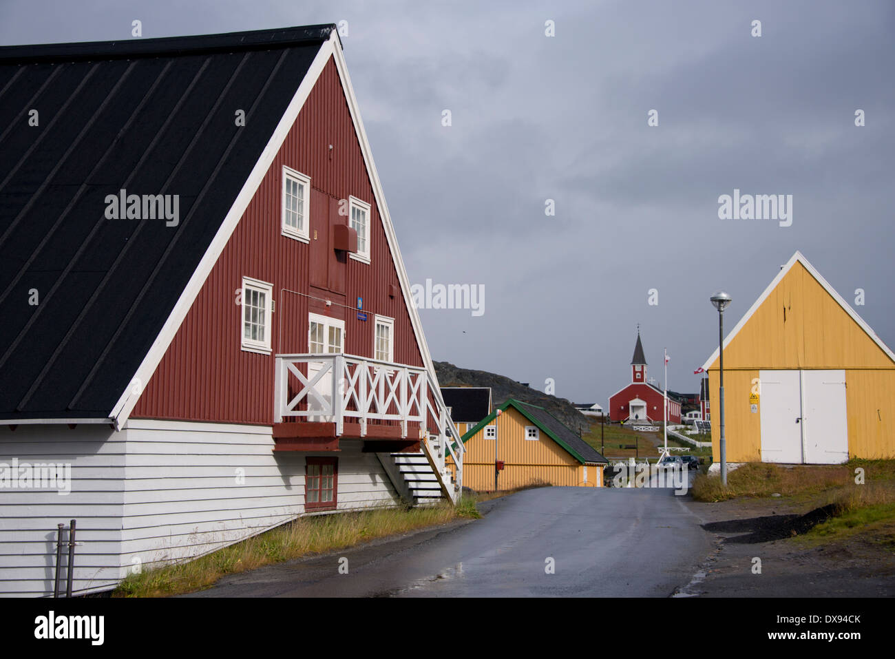 Le Groenland, Nuuk (Godthab - Danois). Nuuk est la capitale du Groenland. Banque D'Images