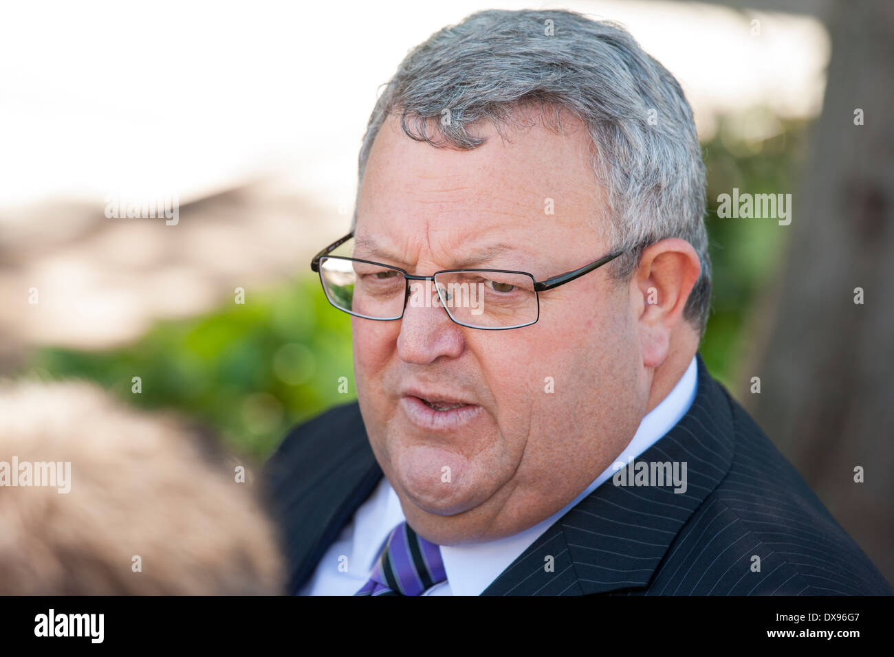 Gerry Brownlee. Homme politique Chef de la Chambre, ministre des Transports, ministre de récupération tremblement de Canterbury Banque D'Images