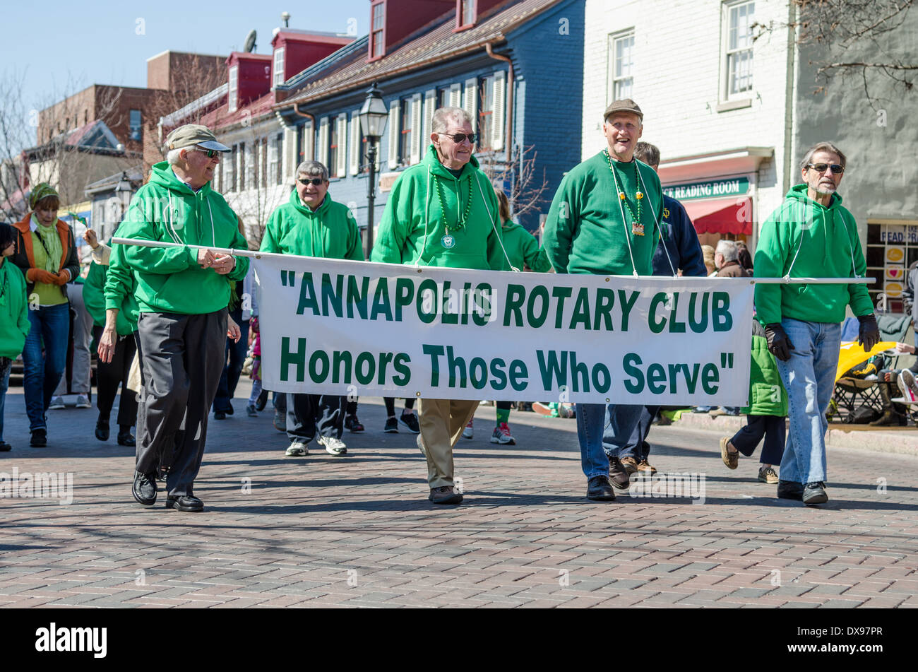 Saint Patrick's Day Parade à Annapolis (Maryland) Banque D'Images