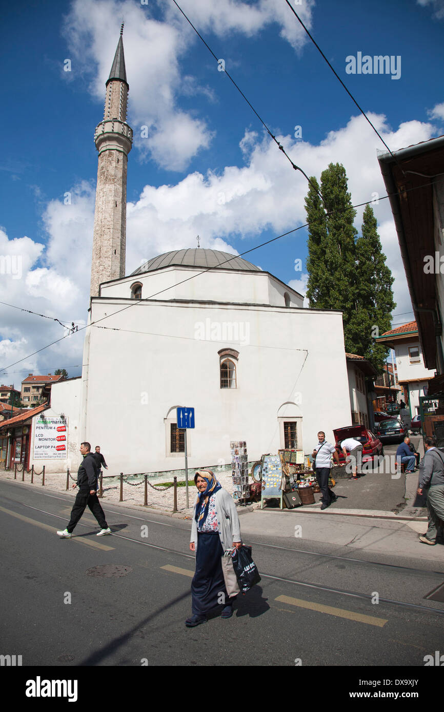 Vie quotidienne, Bascarsija, Sarajevo, Bosnie et Herzégovine, de l'Europe Banque D'Images
