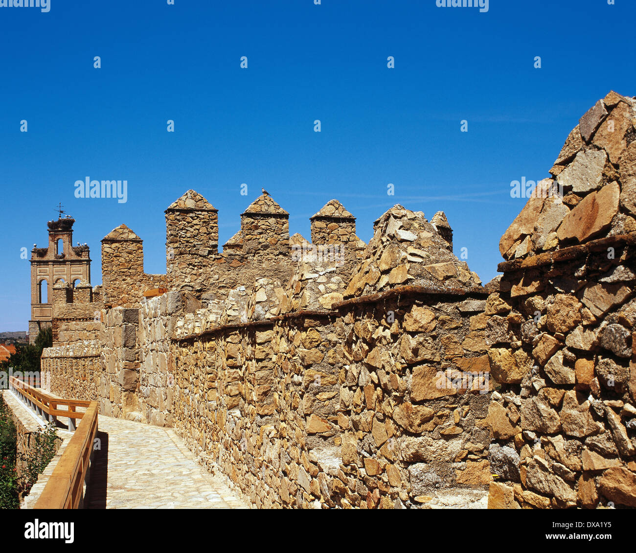 L'Espagne. Avila. La Section de l'enceinte médiévale, 12ème siècle. Banque D'Images