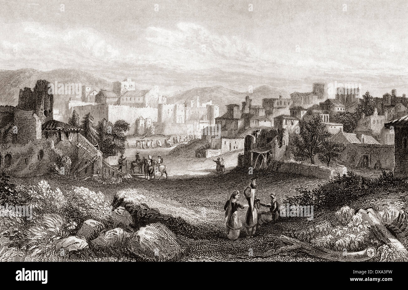 Bethléem, Palestine au 19e siècle. À partir d'un 19e siècle imprimer. Banque D'Images