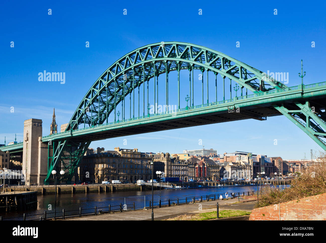 Newcastle Gateshead skyline le Tyne Bridge over River Tyne Tyne et Wear Tyneside, Angleterre Royaume-uni GB EU Europe Banque D'Images