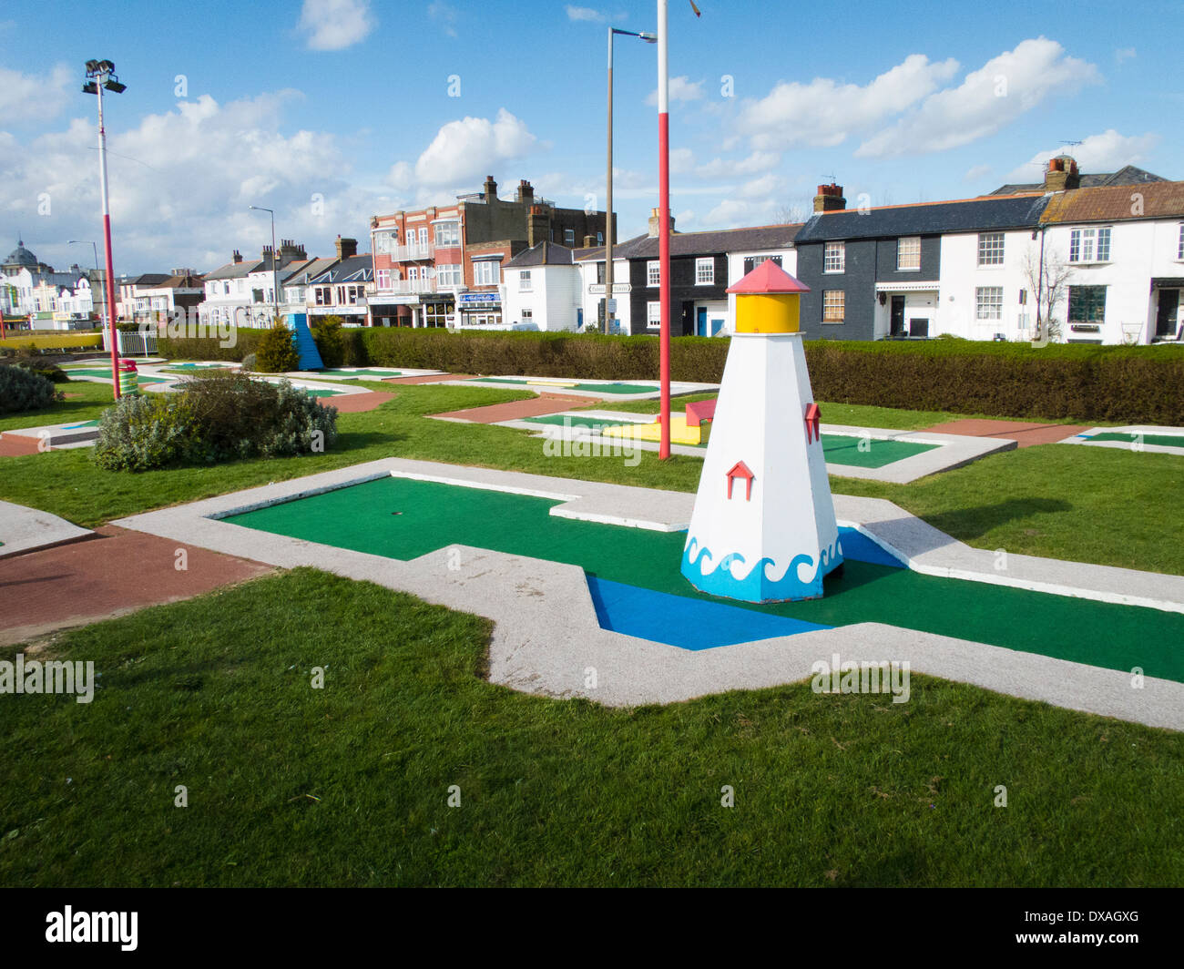 Mini-golf au bord de la mer Banque D'Images