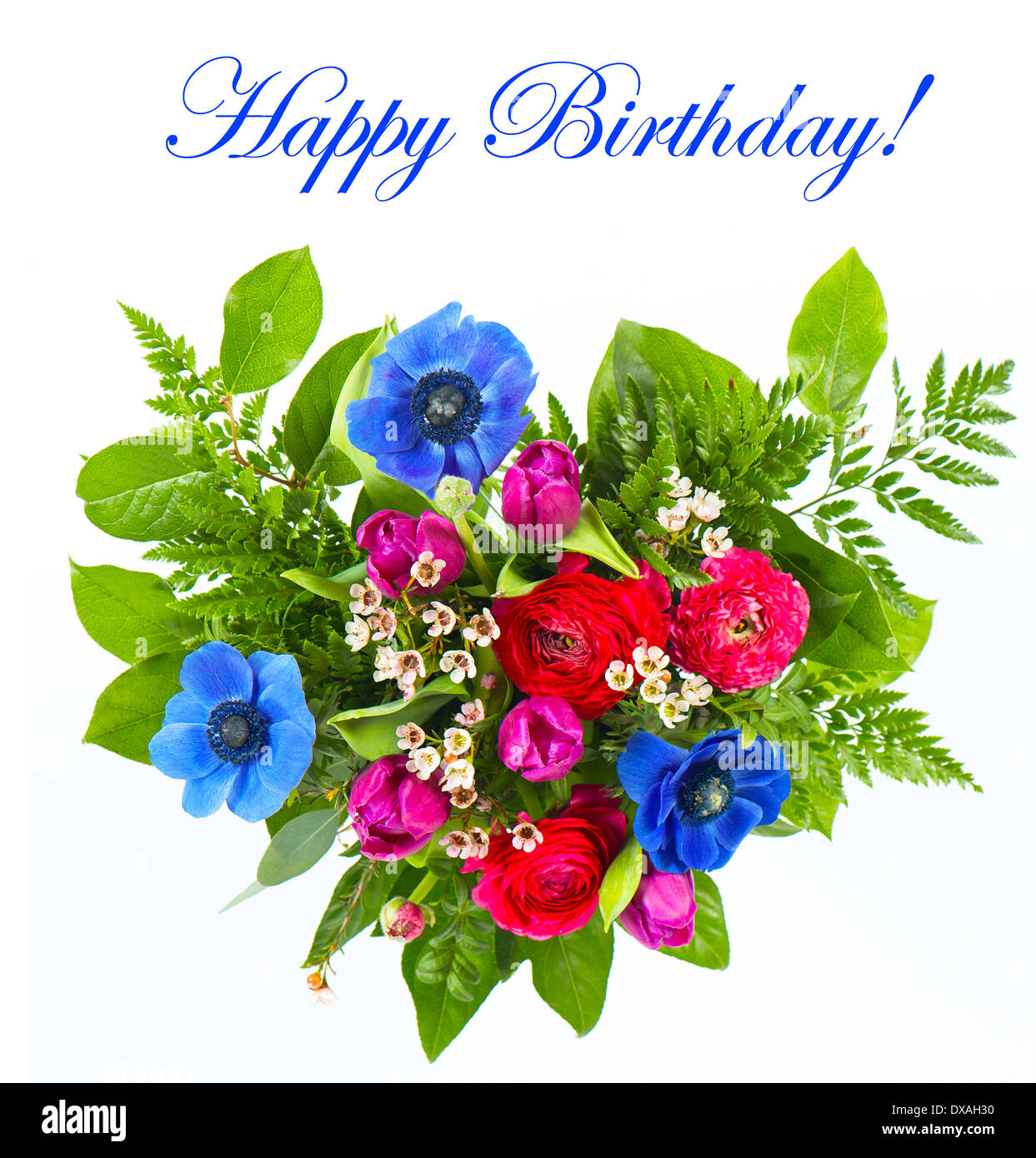 Joyeux Anniversaire Avec Des Fleurs Banque D Images Detourees Alamy
