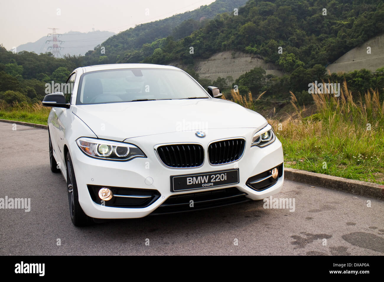 BMW 220i Berline 2014, toutes les nouvelles séries, petite berline. Banque D'Images