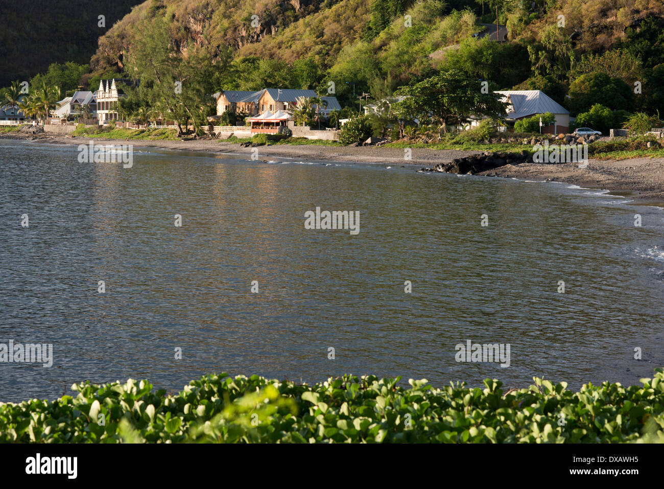 Plage sur la périphérie de la ville de Saint Leu. Bien que pas de la téléconférence est à la recherche de plages, il est impossible de résister Banque D'Images