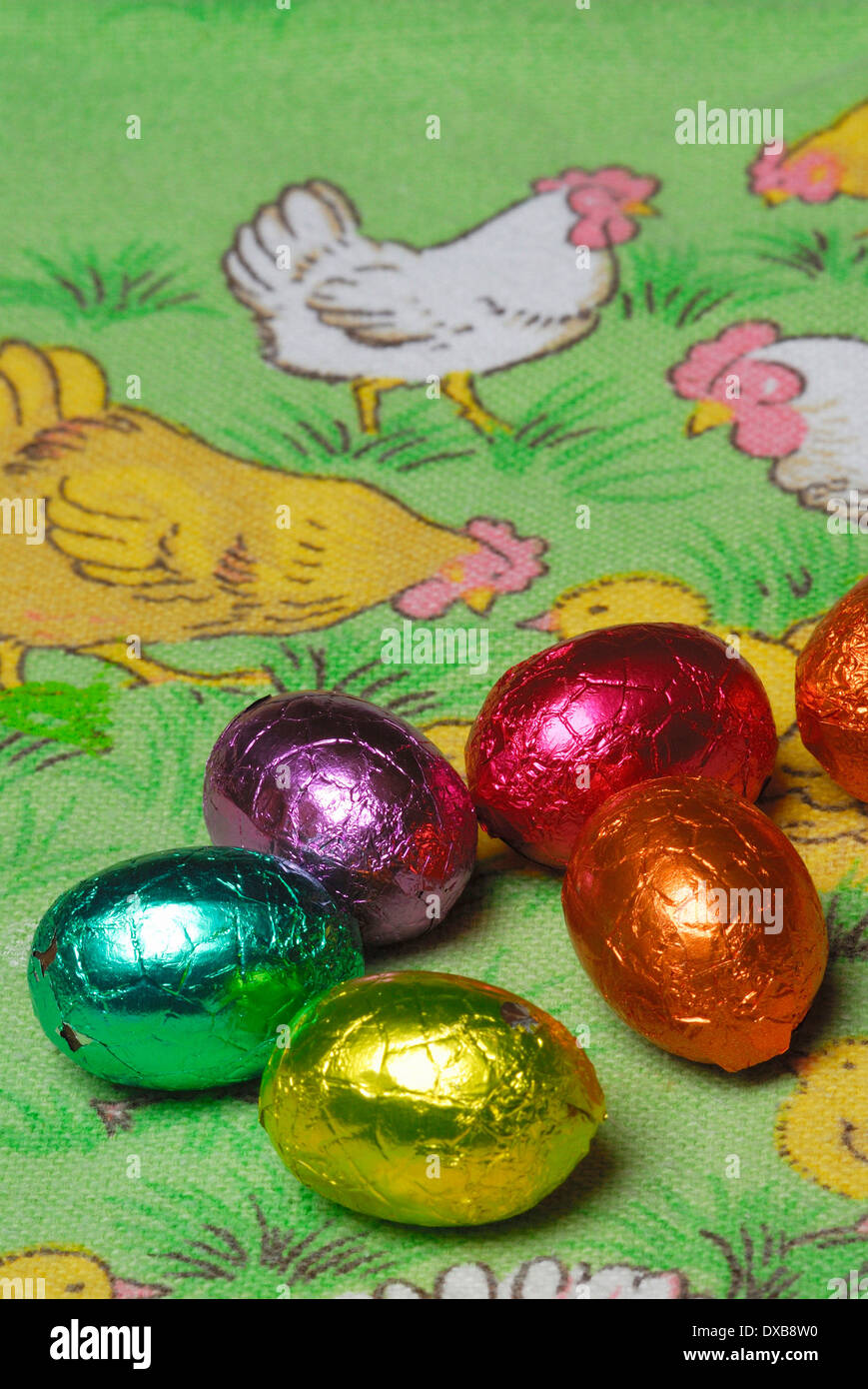 Oeufs en chocolat Banque D'Images