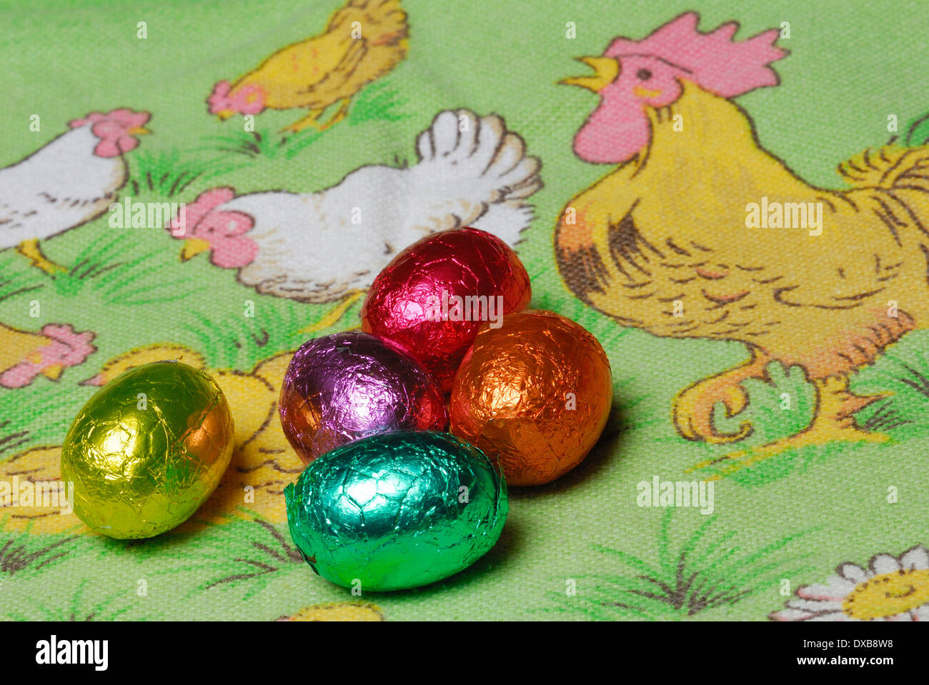 Oeufs en chocolat Banque D'Images