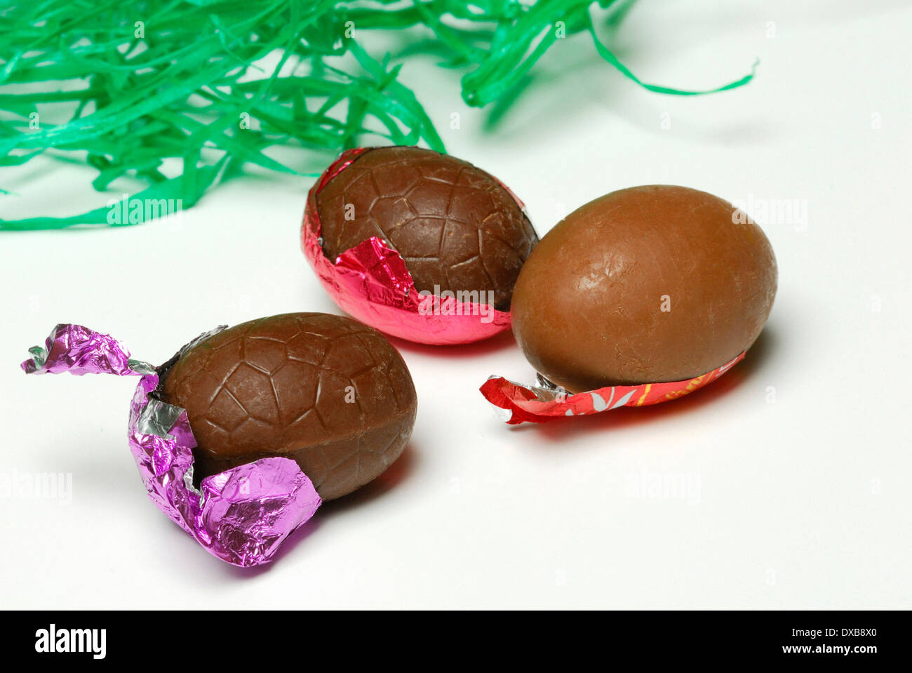 Oeufs en chocolat Banque D'Images