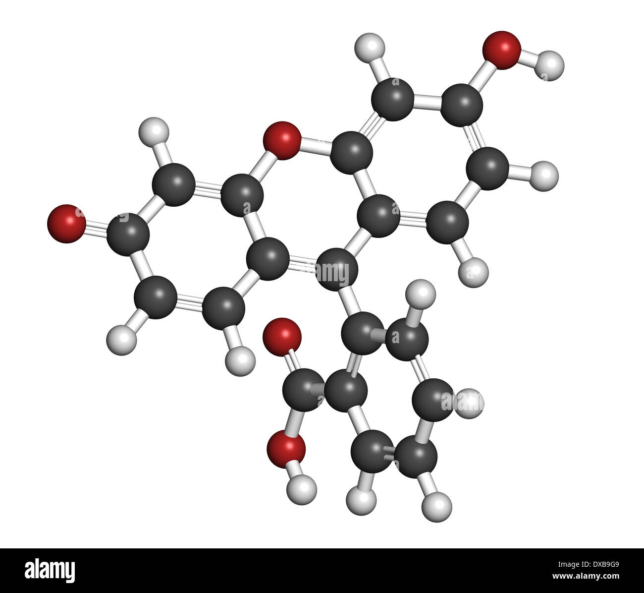 Molécule fluorescente fluorescéine Banque D'Images