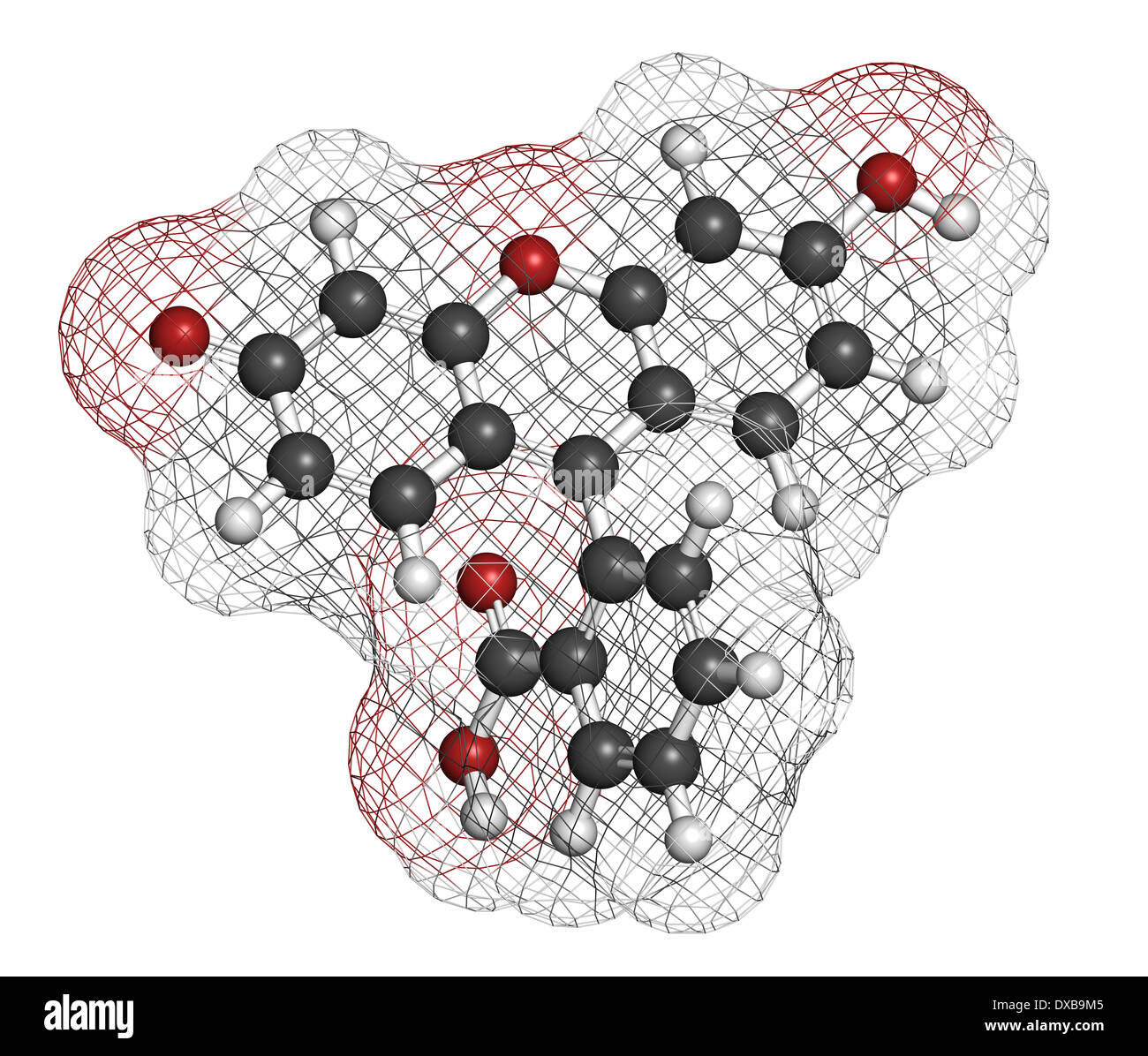Molécule fluorescente fluorescéine Banque D'Images
