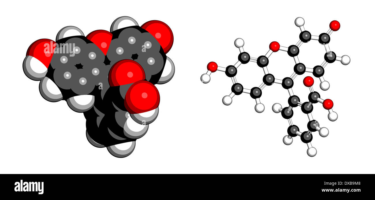 Molécule fluorescente fluorescéine Banque D'Images