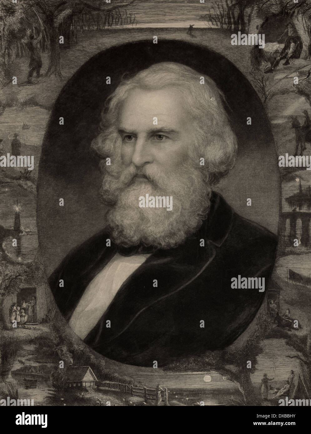 Henry Wadsworth Longfellow, poète et enseignant, vers 1880 Banque D'Images