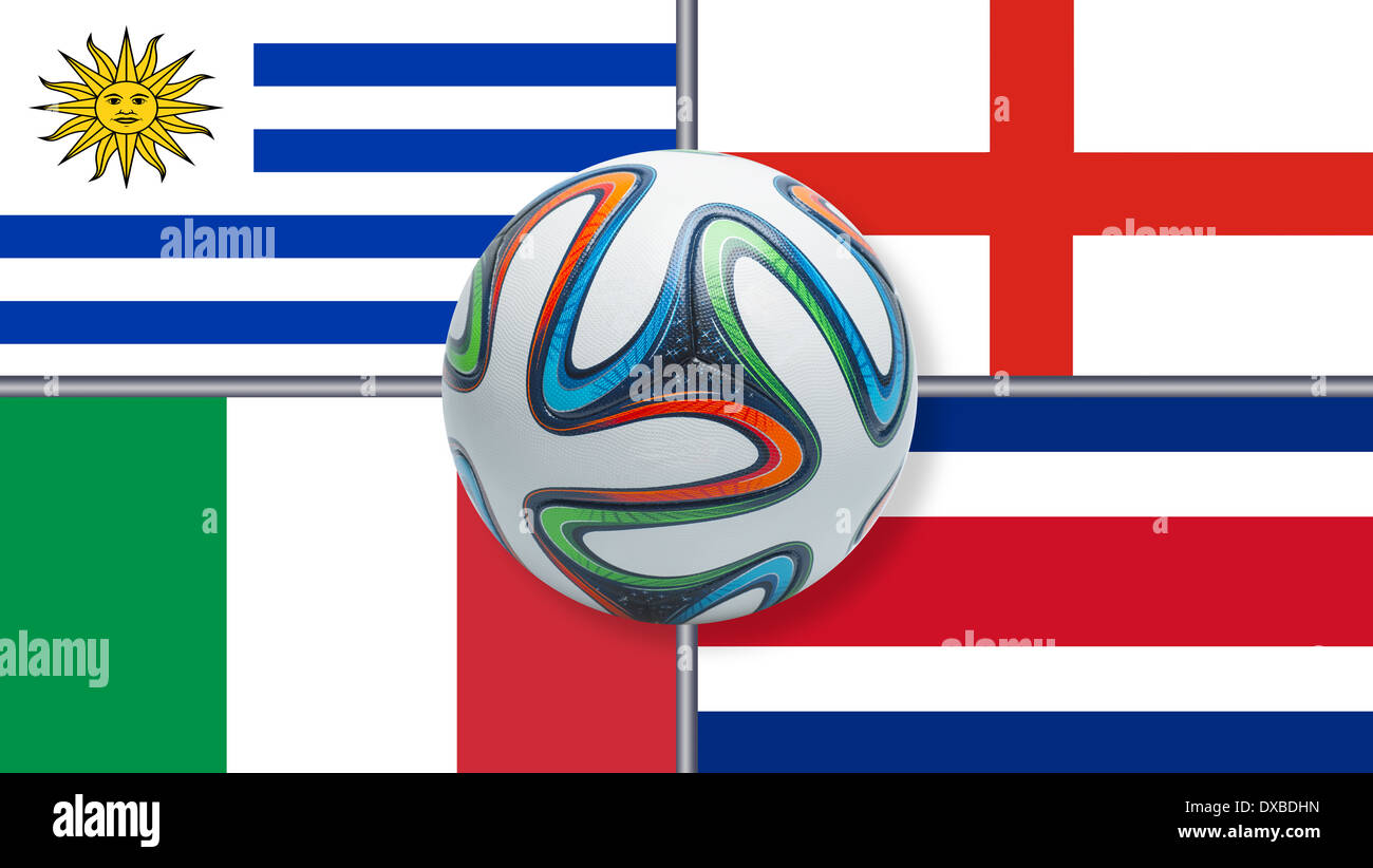 2014 Coupe du Monde Brésil Groupe D Banque D'Images