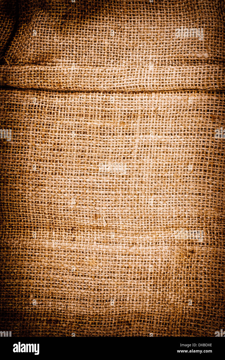 La texture de vieux sac à patates brun sale comme arrière-plan Banque D'Images