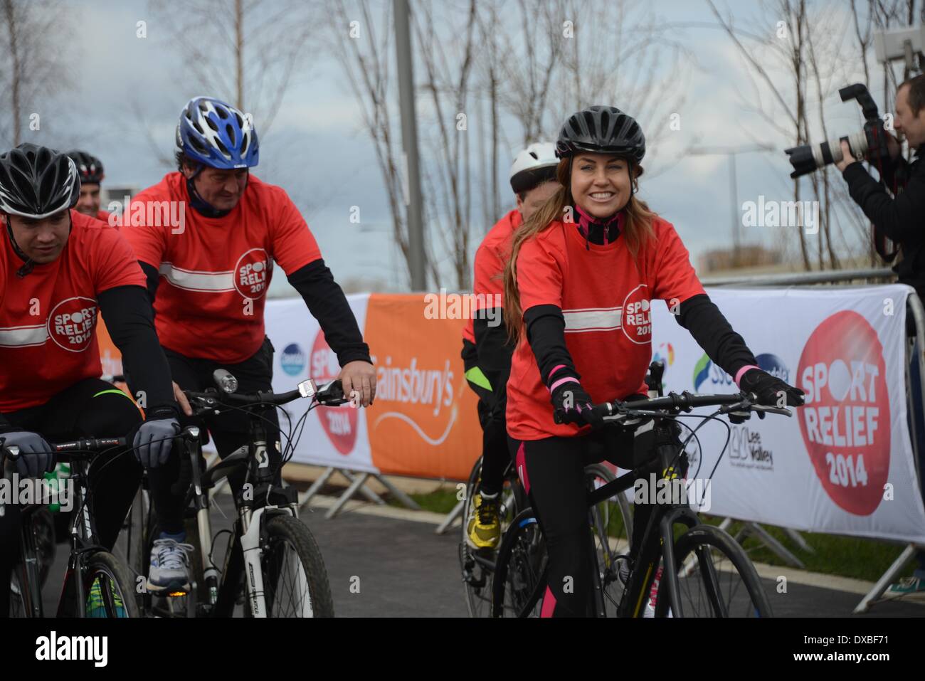 Londres, Royaume-Uni. 23 mars 2014 : Victoria Pendleton participer Sainsbury's Sport Jeux de secours à 2014, Plaza Vélodrome Velo Park. Photo par voir Li/Alamy Live News Banque D'Images