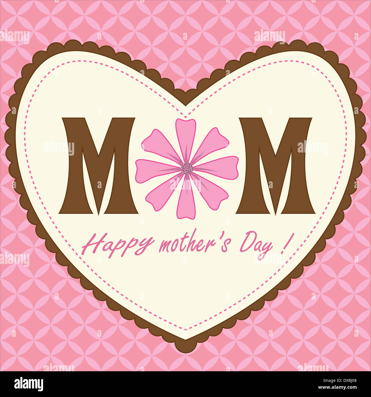Happy Mothers Day Card Design Vectoriel Banque D'Images
