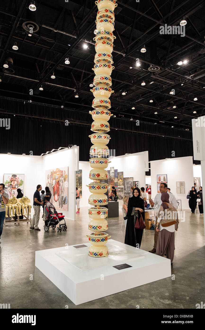 Art Dubai 2014 la principale foire d'art au Moyen Orient s'est tenue à Madinat Jumeirah à Dubai Emirats Arabes Emiraes Banque D'Images