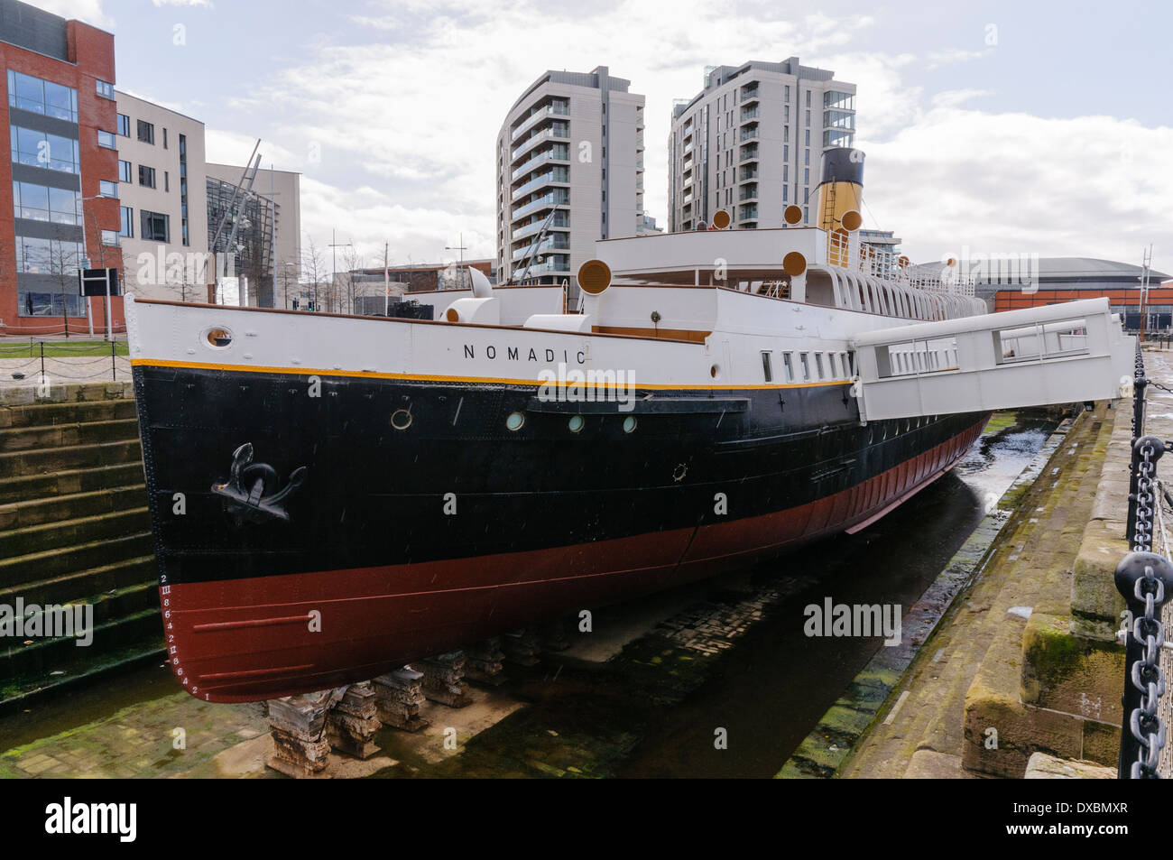 Nomades, le seul navire de la White Star Line, construit pour transporter des passagers vers et depuis le Titanic Banque D'Images