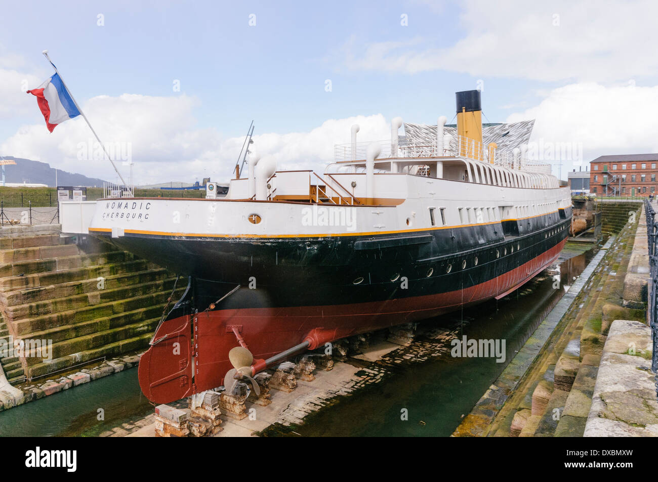 Nomades, le seul navire de la White Star Line, construit pour transporter des passagers vers et depuis le Titanic Banque D'Images