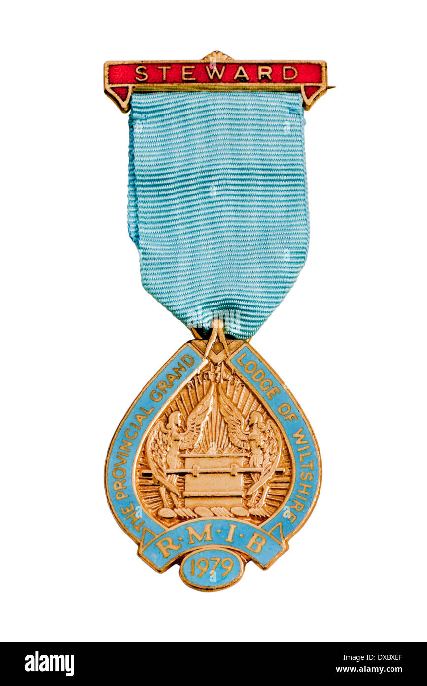 Vintage 1979 RMIB (Royal Masonic Institution pour garçons) Steward's Jewel Banque D'Images