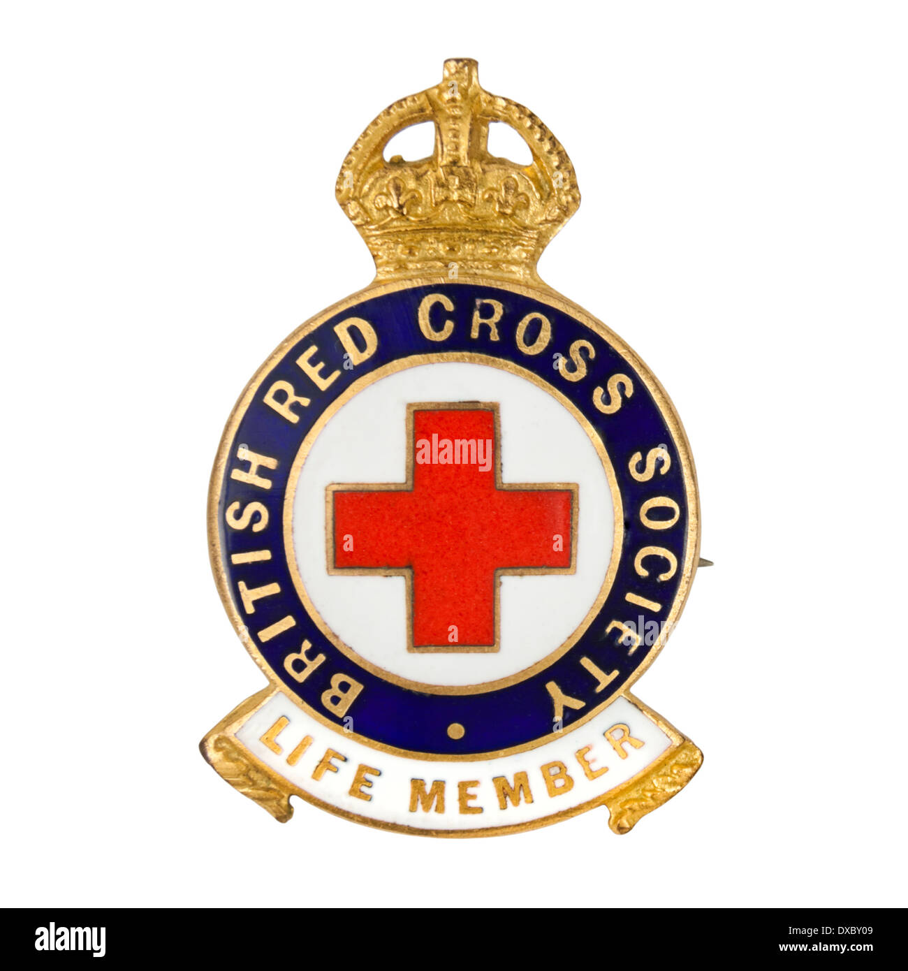 Vintage British Red Cross Society 'à vie' insigne émail Banque D'Images