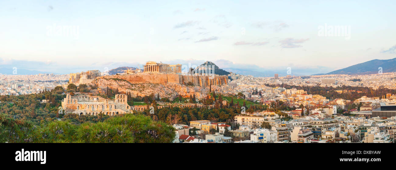 Acropole le matin après le lever du soleil à Athènes, Grèce Banque D'Images